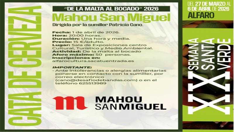 CATA DE CERVEZA “DE LA MALTA AL BOCADO” 2026 MAHOU SAN MIGUEL