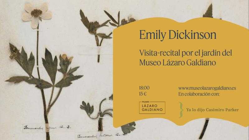 VELADA POÉTICO-BOTÁNICA. EMILY DICKINSON EN EL JARDÍN
