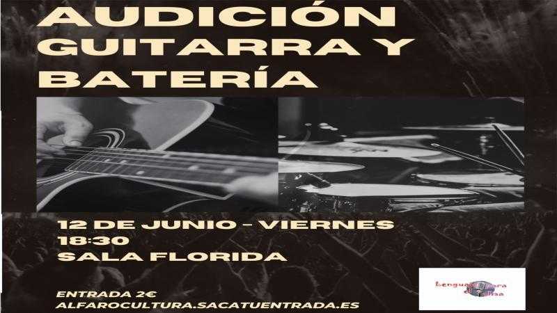 Audición de guitarra y batería