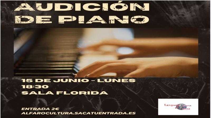 Audición de piano 15 junio 2026
